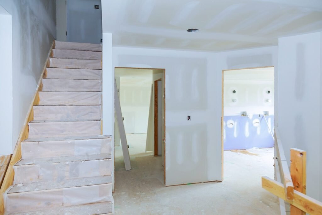 gypsum board ceiling at construction interior house alterations works